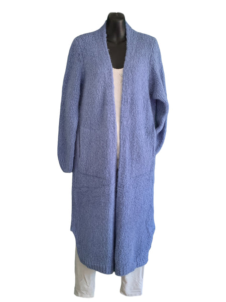 Italian Long Knit Cardigan with Two Side Pockets
