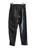 Italian Faux Leather Pants / Black