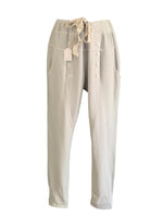 Cotton Pants with Button Detailing/ Light Grey