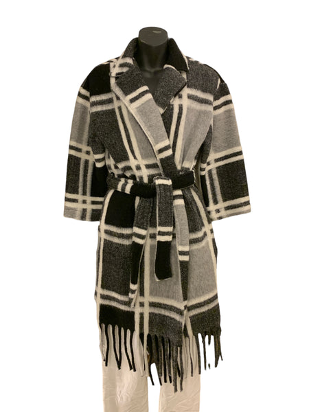 Italian Wool Wrap Around Coat with Belt