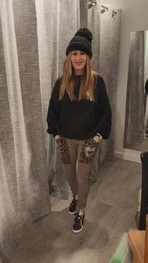Leopard Print Pocket Pants