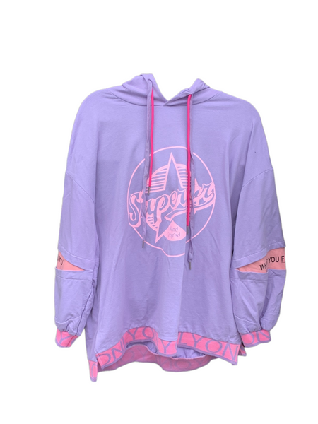 Italian Hooded Top “Superior-Lilac”