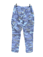Italian Stretch Camo Cargo Pants “Denim Blue”