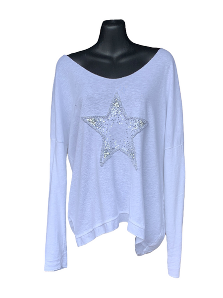 Italian Sequin Star Top